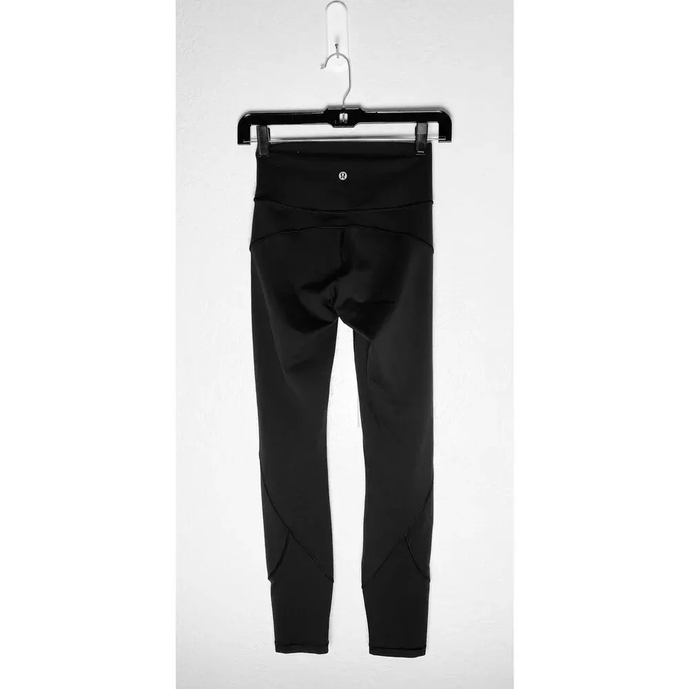 Lululemon Women's Black High Rise Leggings Yoga Workout Gym‎ Athleisure Luxtreme